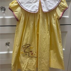 The Proper Peony Kids Dress - White and Yellow